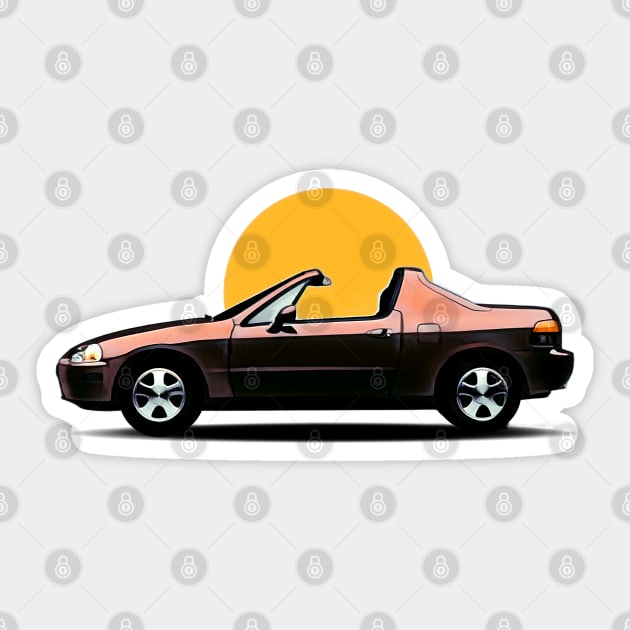 Honda Civic Del Sol Sticker by CarTeeExclusives